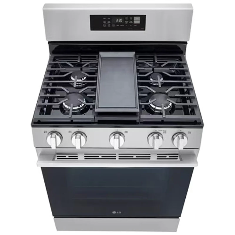 LG 30" 6.3 Cu. Ft. Fan Convection 5-Burner Freestanding Gas Air Fry Range (LRGN6325X) - Stainless Steel