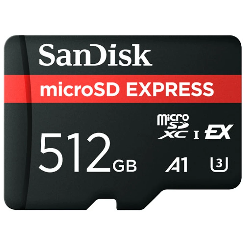 Carte mémoire microSD Express UHS-I de 512 Go et de 880 Mo/s de SanDisk