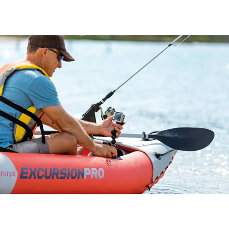Kayak gonflable de 10 pi pour 1 personne Excursion Pro K1 d'Intex - Gris