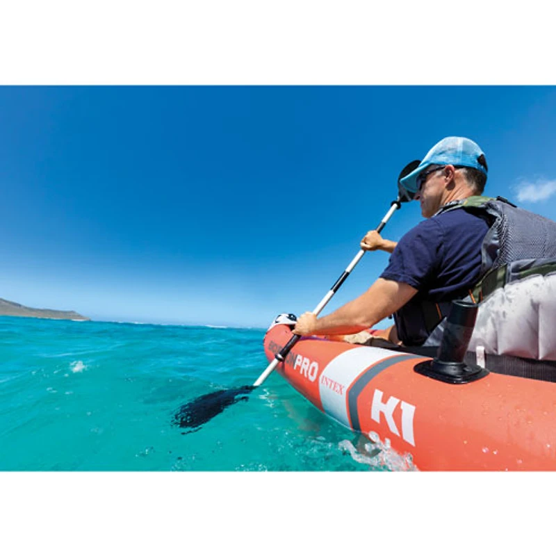 Kayak gonflable de 10 pi pour 1 personne Excursion Pro K1 d'Intex - Gris