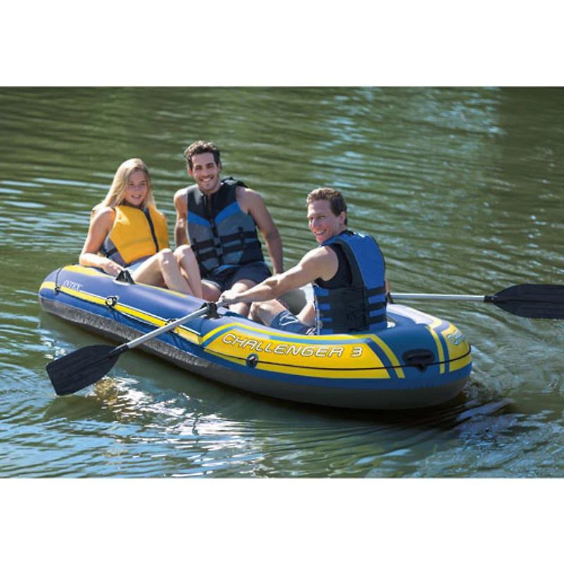 Bateau gonflable de 9,7 pi pour 3 personnes avec rames Challenger d'Intex