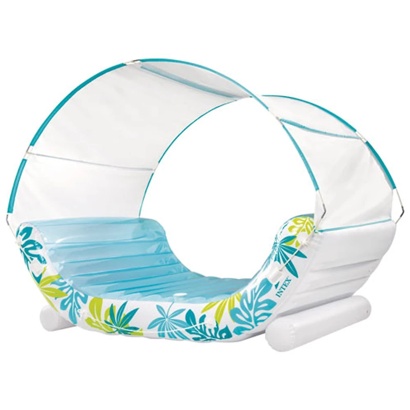 Chaise longue gonflable tropicale à auvent d'Intex avec pare-soleil