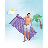 Chaise longue flottante de piscine Tote 'N Float Wave d'Intex - Couleurs variées