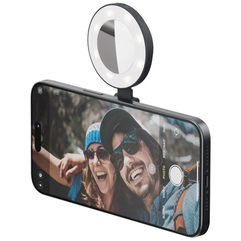 Support de lampe magnétique avec miroir SnapPocket pour téléphone intelligent de ShiftCam - Bleu minuit