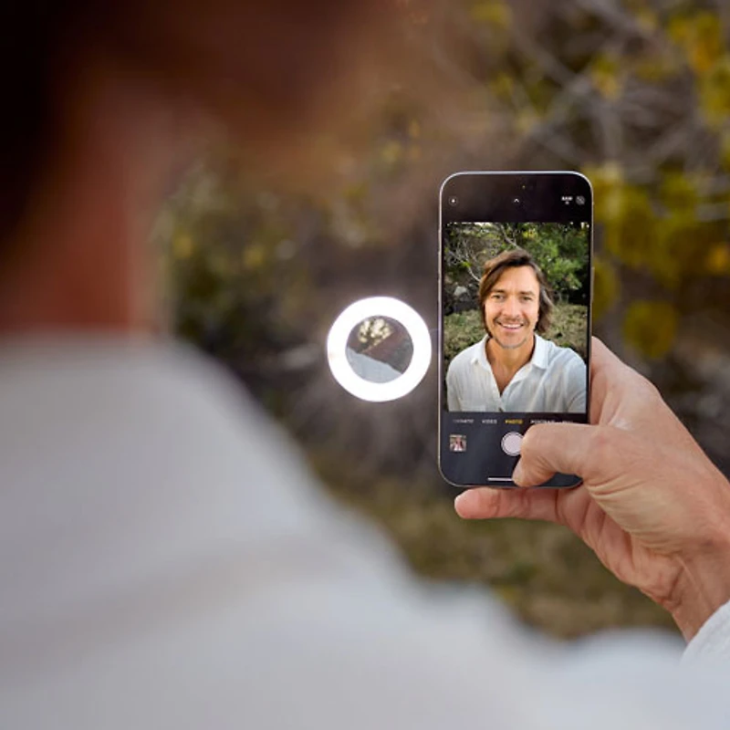 Support de lampe magnétique avec miroir SnapPocket pour téléphone intelligent de ShiftCam - Bleu minuit