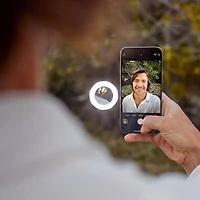 Support de lampe magnétique avec miroir SnapPocket pour téléphone intelligent de ShiftCam - Bleu minuit