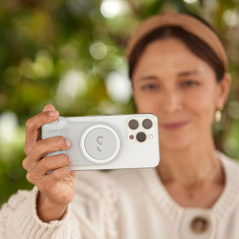 Poignée de chargement magnétique pour téléphone intelligent SnapGrip Pro de ShiftCam - Pierre