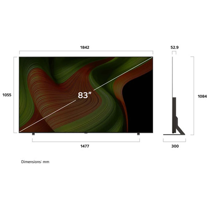 Téléviseur intelligent DELO HDR UHD 4K B5 de 83 po de LG (OLED83B5PUA) - 2025