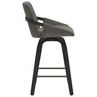 !NSpire Parker Contemporary Counter Height Swivel Barstool - Set of 2 - Charcoal