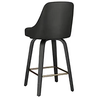 !NSpire Oakley Contemporary Counter Height Swivel Barstool - Set of 2 - Charcoal
