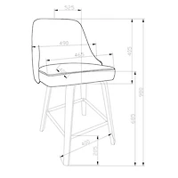 !NSpire Oakley Contemporary Counter Height Swivel Barstool - Set of 2 - Charcoal