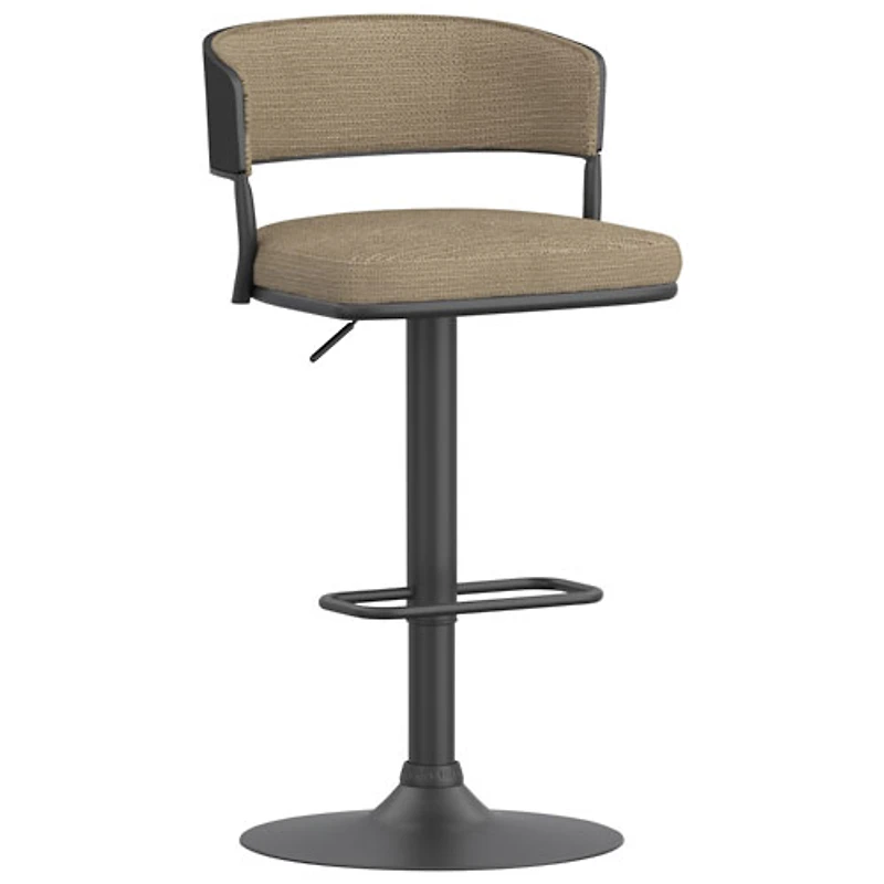 !NSpire Kazan Contemporary Adjustable Height Air-Lift Barstool - Set of 2 - Dark Beige