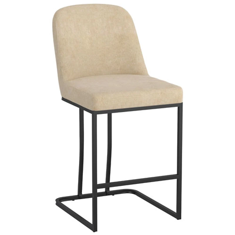 Tabouret de bar contemporain à hauteur de comptoir Dario de !NSpire - Ensemble de 2 - Beige