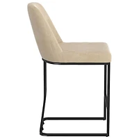Tabouret de bar contemporain à hauteur de comptoir Dario de !NSpire - Ensemble de 2 - Beige