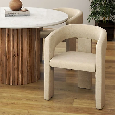 !Nspire Amara Contemporary Fabric Dining Chair - Set of 2 - Beige
