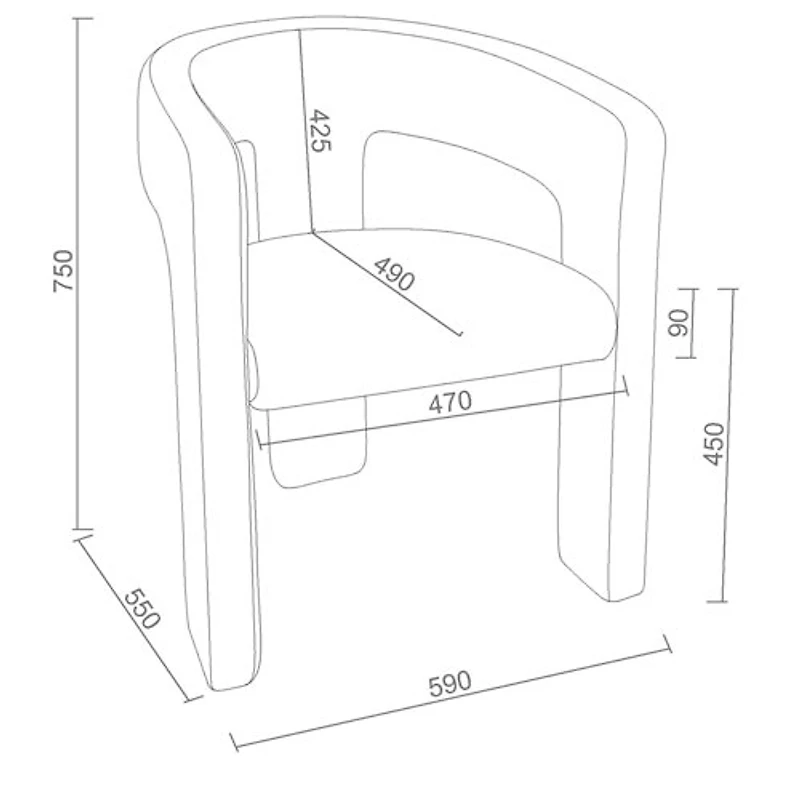 Chaise de salle à manger contemporaine en tissu Amara de !Nspire - Ensemble de 2 - Beige