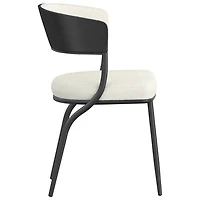 Chaise de salle à manger contemporaine en tissu Kazan de !Nspire - Ensemble de 2 - Ivoire