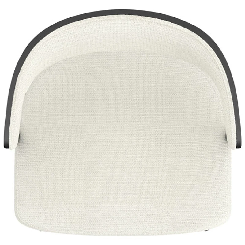 Chaise de salle à manger contemporaine en tissu Kazan de !Nspire - Ensemble de 2 - Ivoire