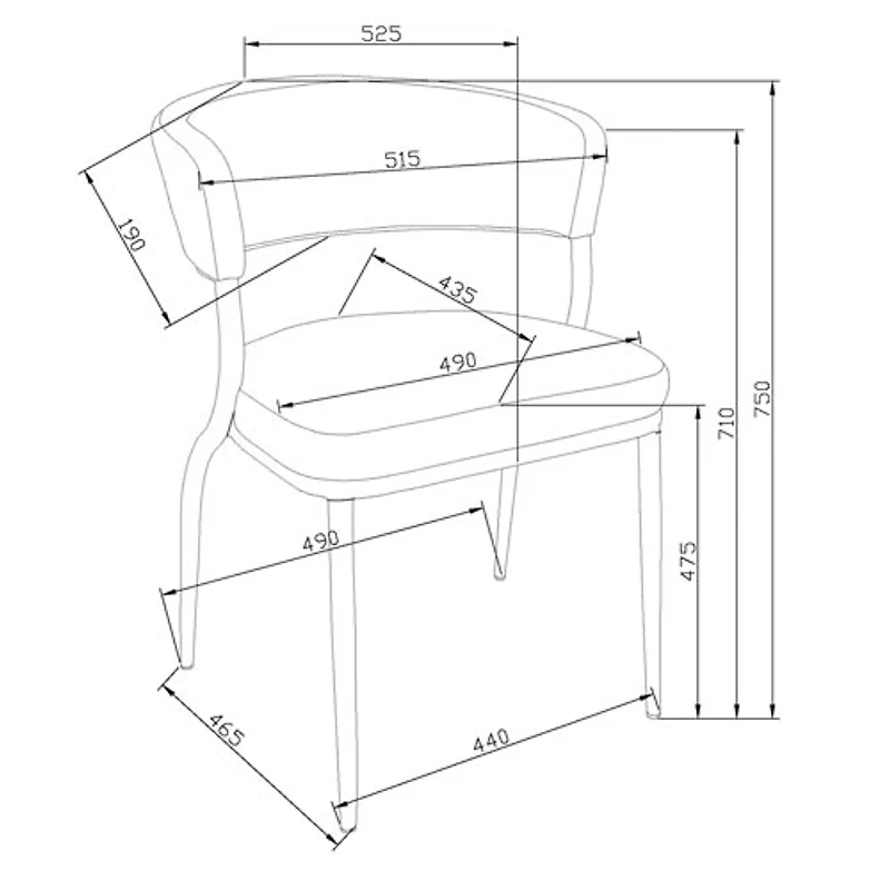 Chaise de salle à manger contemporaine en tissu Kazan de !Nspire - Ensemble de 2 - Ivoire