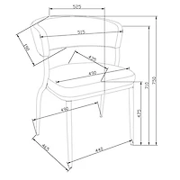 Chaise de salle à manger contemporaine en tissu Kazan de !Nspire - Ensemble de 2 - Ivoire