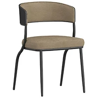 Chaise de salle à manger contemporaine en tissu Kazan de !Nspire - Ensemble de 2 - Beige foncé