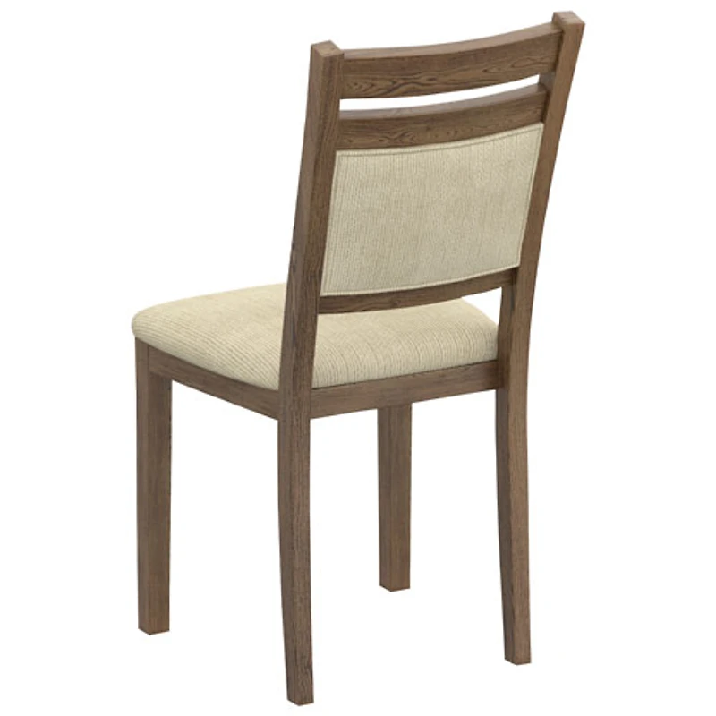 Chaise de salle à manger contemporaine en tissu Conrad de WHI - Ensemble de 2 - Noyer
