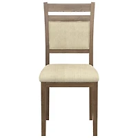 Chaise de salle à manger contemporaine en tissu Conrad de WHI - Ensemble de 2 - Noyer