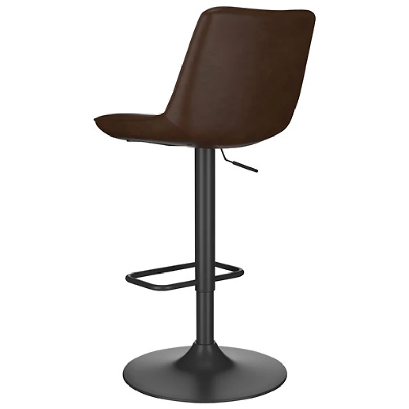 Tabouret de bar contemporain à hauteur réglable et vérin pneumatique Kosi de !NSpire - Ensemble de 2 - Brun