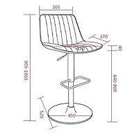 Tabouret de bar contemporain à hauteur réglable et vérin pneumatique Kosi de !NSpire - Ensemble de 2 - Brun