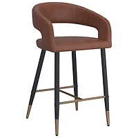 !NSpire Crimson Contemporary Counter Height Barstool - Set of 2 - Saddle