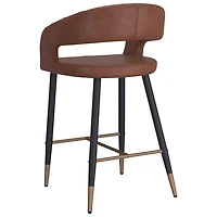 !NSpire Crimson Contemporary Counter Height Barstool - Set of 2 - Saddle