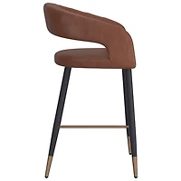 !NSpire Crimson Contemporary Counter Height Barstool - Set of 2 - Saddle