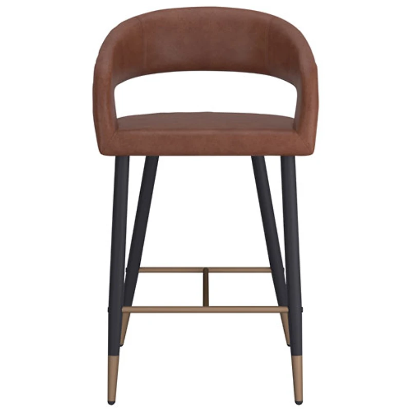 !NSpire Crimson Contemporary Counter Height Barstool - Set of 2 - Saddle