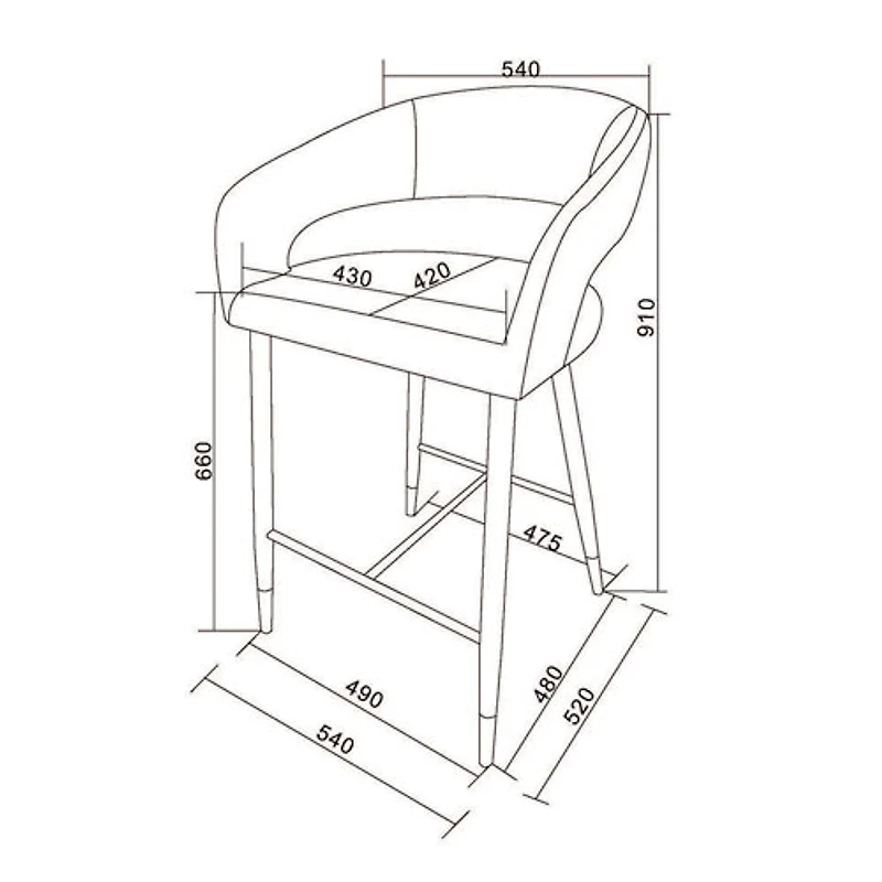 !NSpire Crimson Contemporary Counter Height Barstool - Set of 2 - Saddle