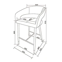 !NSpire Crimson Contemporary Counter Height Barstool - Set of 2 - Saddle