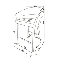 Tabouret de bar contemporain à hauteur de comptoir Crimson de !NSpire - Ensemble de 2 - Beige