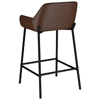 Tabouret de bar contemporain à hauteur de comptoir Baily de !Nspire - Ensemble de 2 - Brun