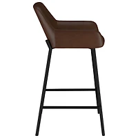 Tabouret de bar contemporain à hauteur de comptoir Baily de !Nspire - Ensemble de 2 - Brun