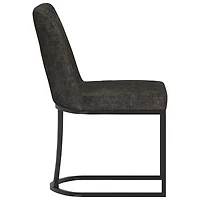 Chaise de salle à manger contemporaine en tissu Dario de !Nspire - Ensemble de 2 - Anthracite