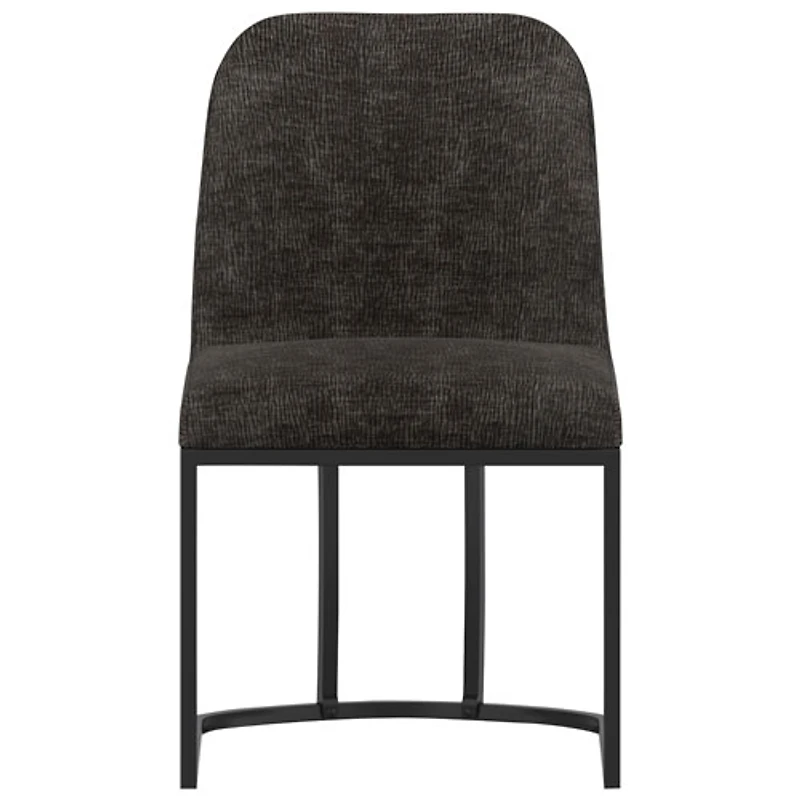 Chaise de salle à manger contemporaine en tissu Dario de !Nspire - Ensemble de 2 - Anthracite