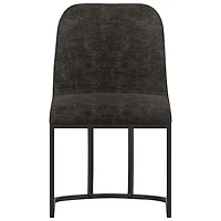 Chaise de salle à manger contemporaine en tissu Dario de !Nspire - Ensemble de 2 - Anthracite