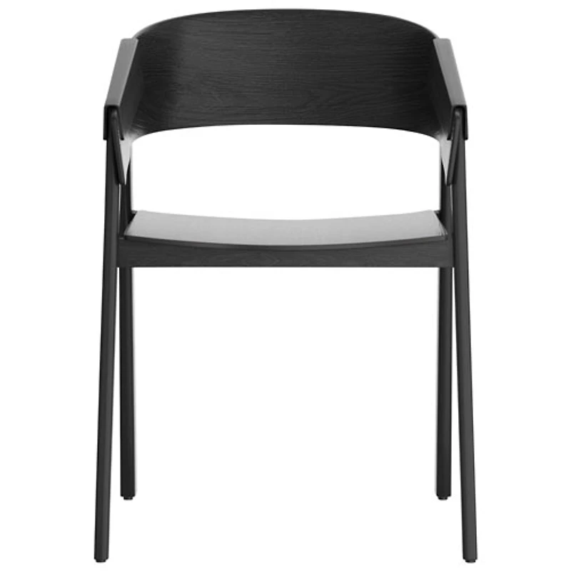 Chaise de salle à manger contemporaine de qualité commerciale Mateo de !Nspire - Ensemble de 2 - Noir