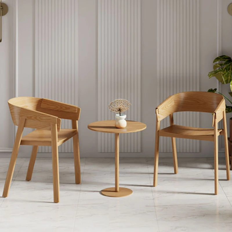 !Nspire Mateo Contract Grade Contemporary Dining Chair - Set of 2 - Natural