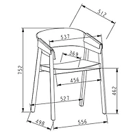 !Nspire Mateo Contract Grade Contemporary Dining Chair - Set of 2 - Natural