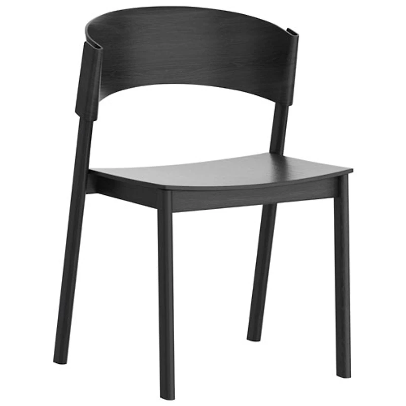 Chaise de salle à manger contemporaine de qualité commerciale Elias de !Nspire - Ensemble de 2 - Noir