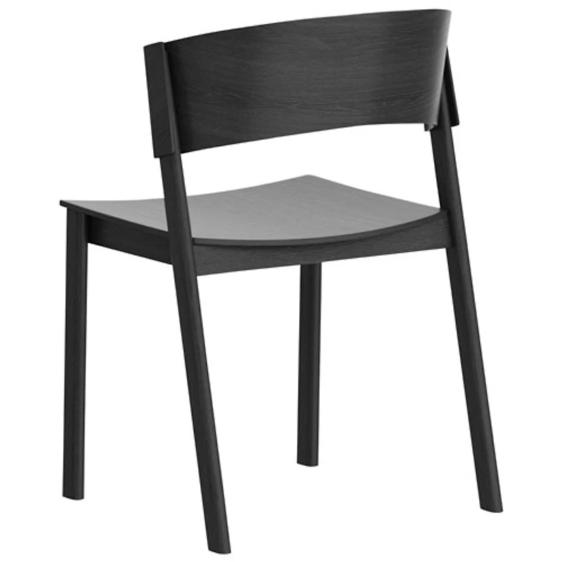 Chaise de salle à manger contemporaine de qualité commerciale Elias de !Nspire - Ensemble de 2 - Noir