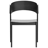 Chaise de salle à manger contemporaine de qualité commerciale Elias de !Nspire - Ensemble de 2 - Noir