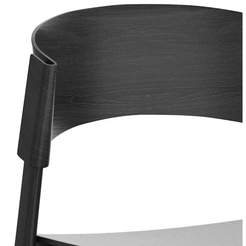 Chaise de salle à manger contemporaine de qualité commerciale Elias de !Nspire - Ensemble de 2 - Noir