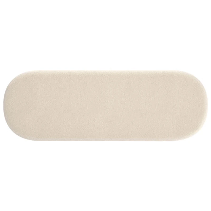 !Nspire Contemporary Boucle Polyester Oval Bench - Cream