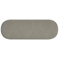Banc ovale contemporain en polyester bouclé d'!Nspire - Gris chaud